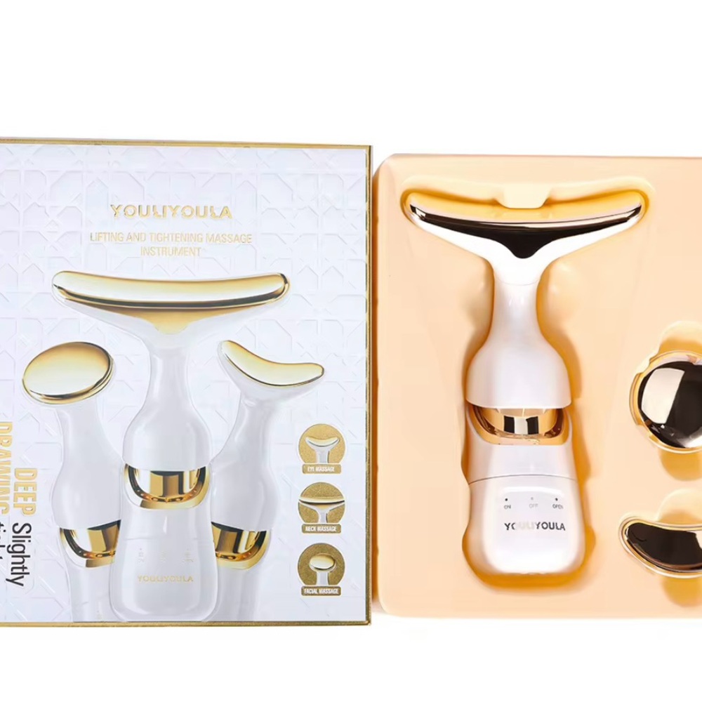 Anti aging facial and neck massager